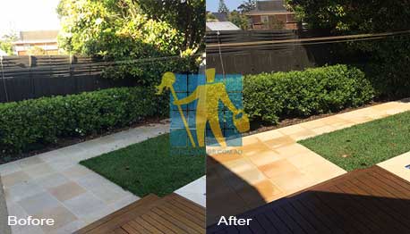 Adelaide sandstone floor after professional celaining by tilecleaners