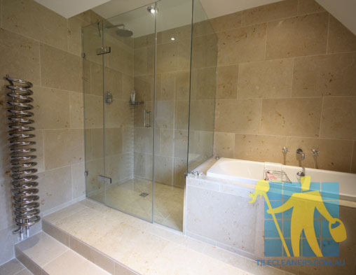 Bathurst Limestone Tile Siena Honed Shower Sealed