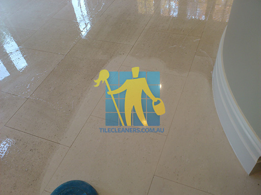 Gold Coast polished limestone before after thin grout