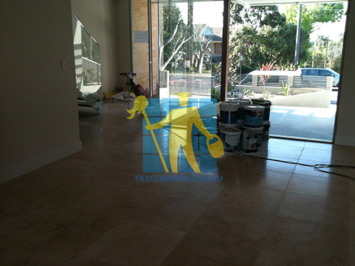 Geelong extra large porcelain floor tiles after cleaning empty room with polisher