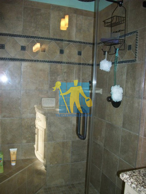 traditional shower shower edimax porcelain tile with resin metal look listells and inserts Canberra