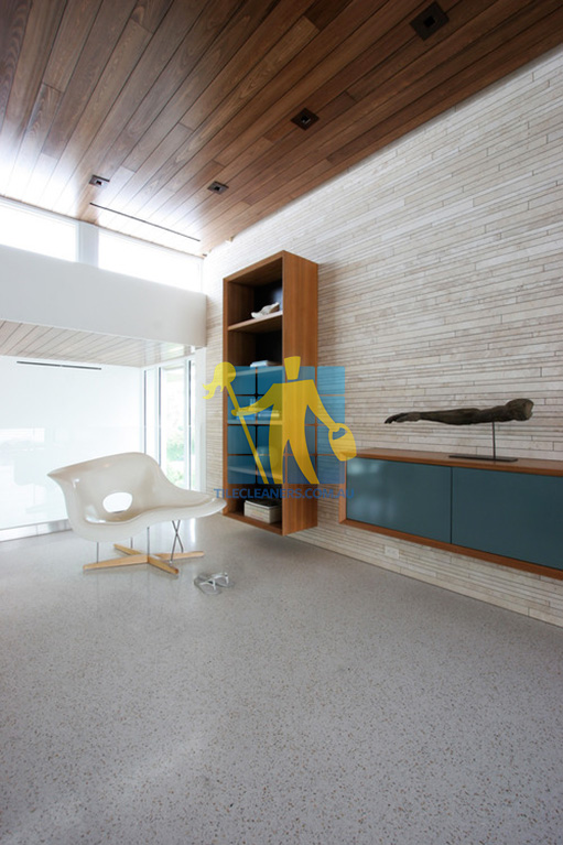 terrazzo tiles polished light color in modern living room Perth