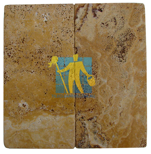 Geelong Giallo Gold Tumbled Travertine Paver Sample