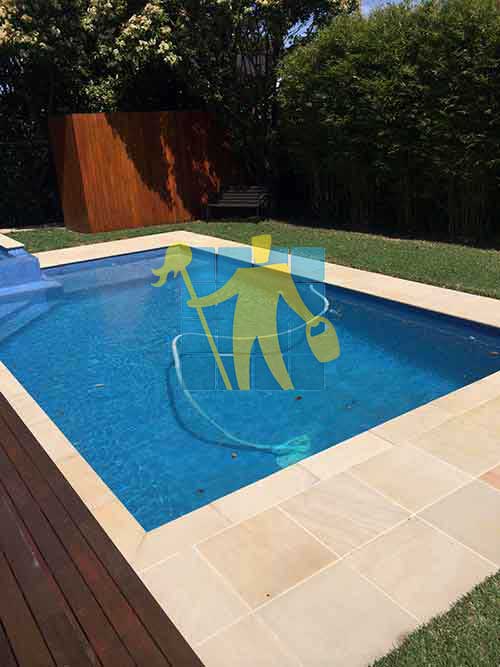  professional cleaned_sandstone around pool