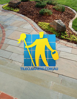 Melbourne/Port Phillip bluestone tiles patterened outdoor sidewalk stoop overlay