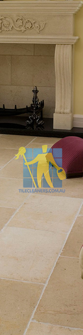 marble tile tumbled acru white grout livingroom Sydney