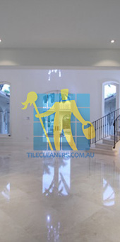 marble tiles floor biege crema marfil contemporary entry polished Brisbane Moreton Bay Region Deception Bay/Redland