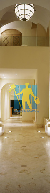 mediterranean entry mable floor with square accent tiles Melbourne/Banyule