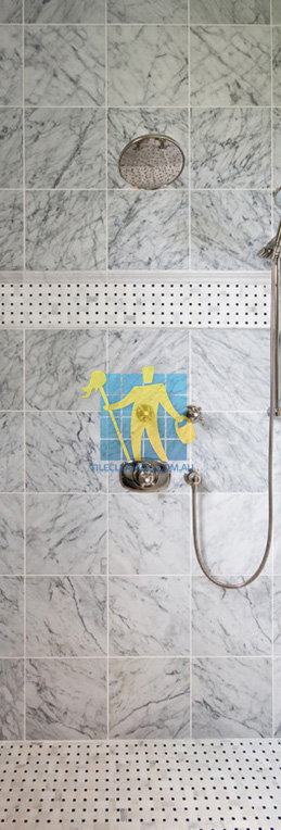 marble tiles bianco carrara basketweave traditional bathroom shower Melbourne/Maroondah