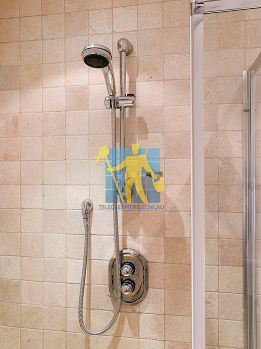 m arble tile tumbled acru bathroom shower 2