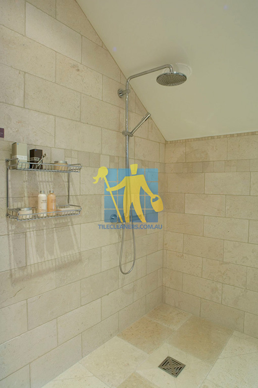  marble tile tumbled acru bathroom shower 3
