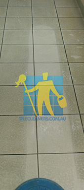 porcelain tiles with before after cleaning with sx12 machine showing dirty and clean tiles Canberra/Jerrabomberra