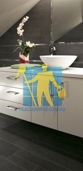 traditional bathroom with barrique series noir wood plank porcelain Gold Coast/Neranwood
