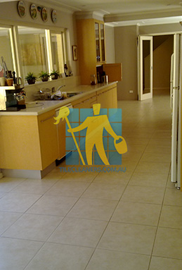 porcelain tiles floor inside furnished home after cleaning kitchen floors Melbourne/Port Phillip