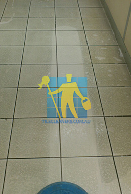 porcelain tiles with before after cleaning with sx12 machine showing dirty and clean tiles Adelaide Airport Adelaide Airport