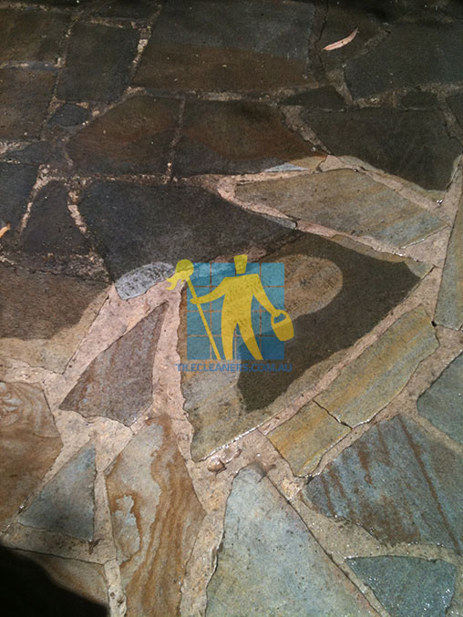 Sandstone Tile Cleaning Before & After Northern Suburbs