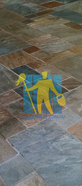 clean slate tiles unsealed after stripping and cleaning before sealing Melbourne/Glen Eira
