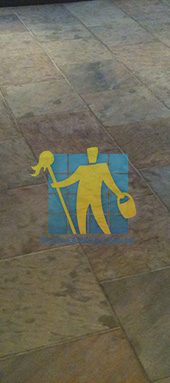 dull slate tiles before sealing but after cleaning require sealing with slate sealer Canberra/Canberra Central/Downer