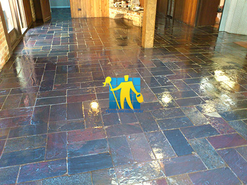 Campbelltown  Slate Tile Stripping & Sealing - After Stripping & Sealing