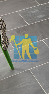 stone tile classic black riven white grout Sydney Olympic Park/Eastern Suburbs