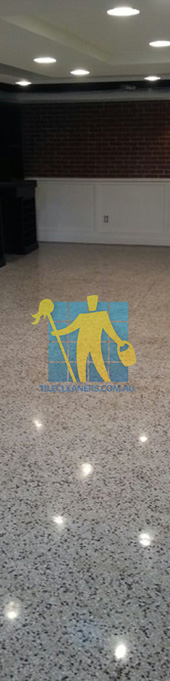 terrazzo tiles polished light color in basement Sydney/Northern Suburbs