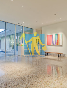 terrazzo modern entry floor tiles polished shiny light color Sydney/Perth/Stirling/Nollamara