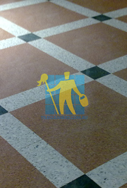 terrazzo tiles floor colorfull stripes pattern before cleaning Adelaide
