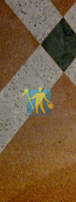 terrazzo tiles floor colorfull stripes pattern before cleaning and restoration Adelaide