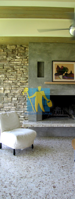 terrazzo tiles polished light color modern living room Gold Coast/Upper Coomera