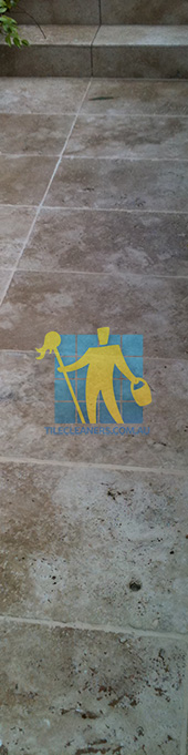 stone tiles outdoor dirty before cleaning Gold Coast/Tallebudgera