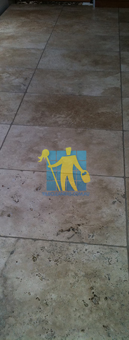 stone tile dirty tile grout before cleaning white Melbourne/Frankston