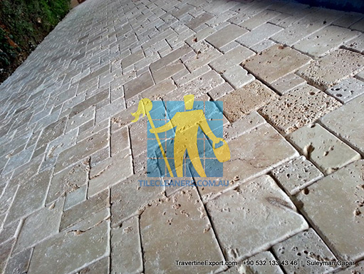 travertine outdoor pavers tumbled grey the Town of Walkerville