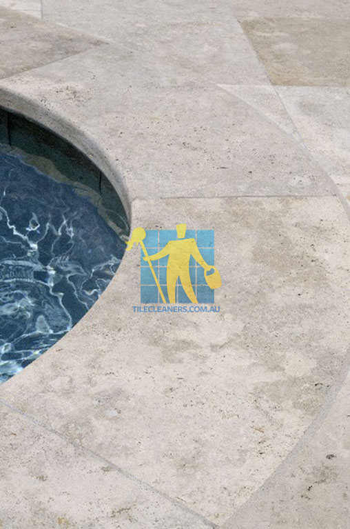 outdoor travertine pool coping sealing Valley View